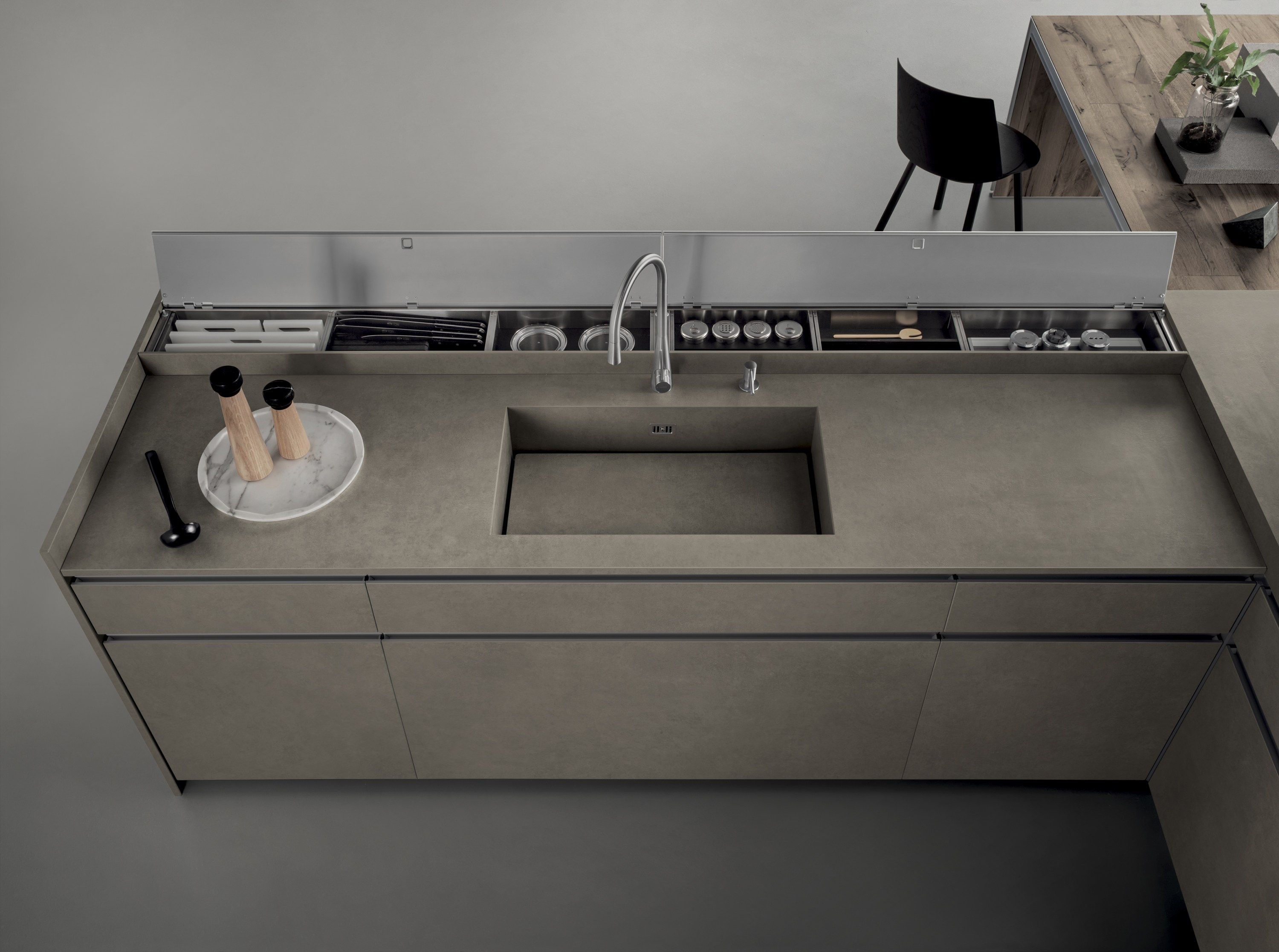 Кухня из керамогранита без ручек ERNESTOMEDA Icon ARCH-00116693 - Вид №3