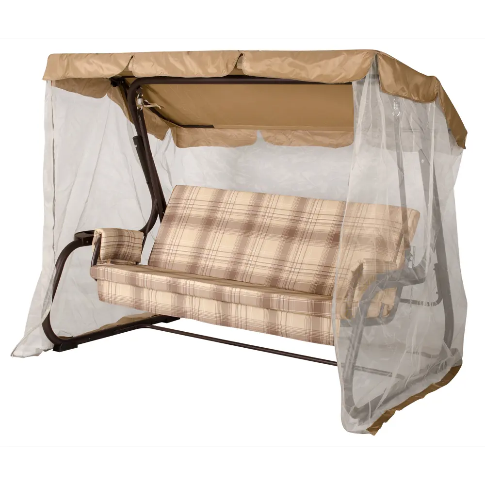 Качели садовые Удачная мебель Женева 3-х местные до 350 кг шоколад STLM-2184814 - Вид №1