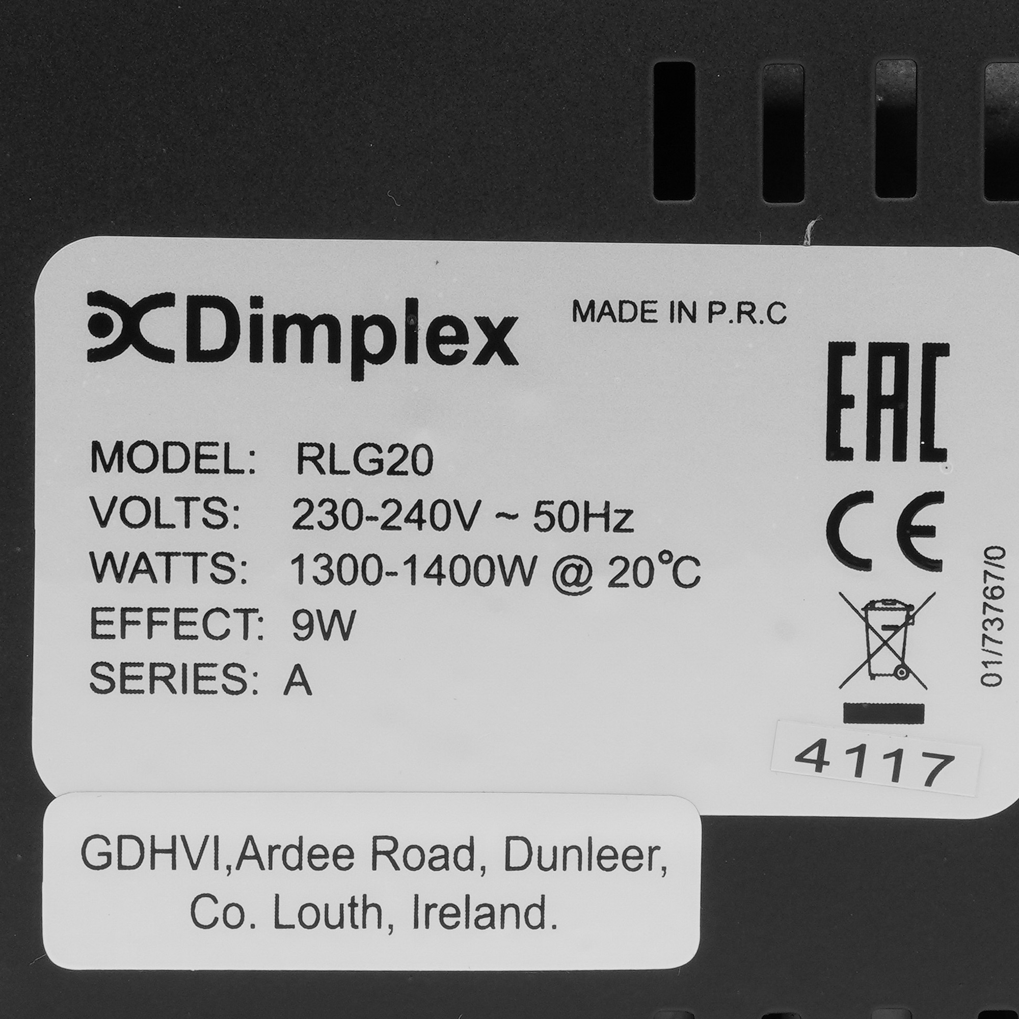 5347619 Электроочаг Dimplex Revillusion 20" RLG20 STDN-0091665 - Вид №5