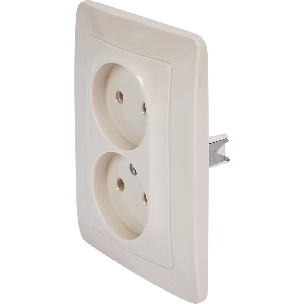Розетка двойная встраиваемая Systeme Electric Blanca без заземления цвет бежевый STLM-2048858 - Вид №1