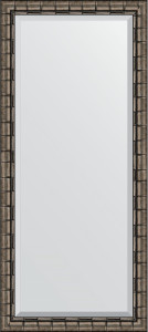 BY 1206 Зеркало с фацетом в багетной раме - серебряный бамбук 73 mm EVOFORM Exclusive