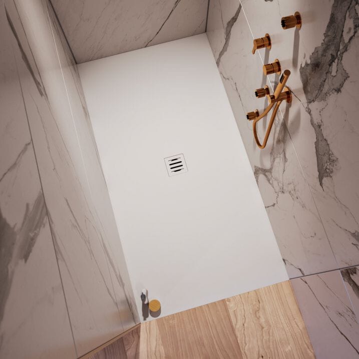 Изготовленный на заказ ультра-плоский поддон для душа Corian® RILUXA Lyra ARCH-00122972 - Вид №2