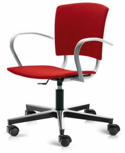 ENEA Офисный стул из ткани с 5 спицами и подлокотниками Eina