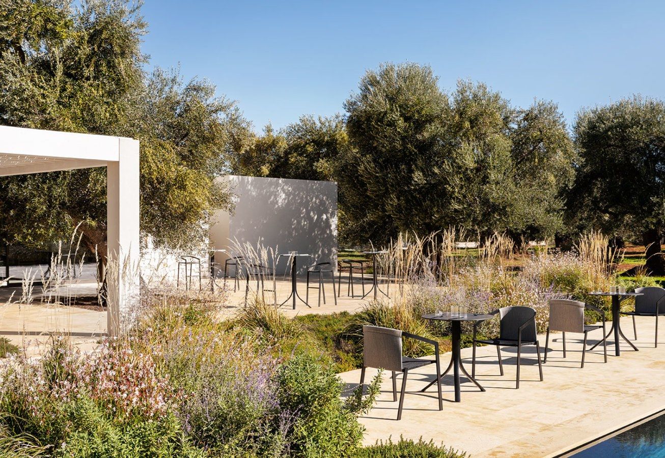 Высокий садовый стол с алюминиевым основанием и верхней частью HPL MY YOUR Push ARCH-00077011 - Вид №1