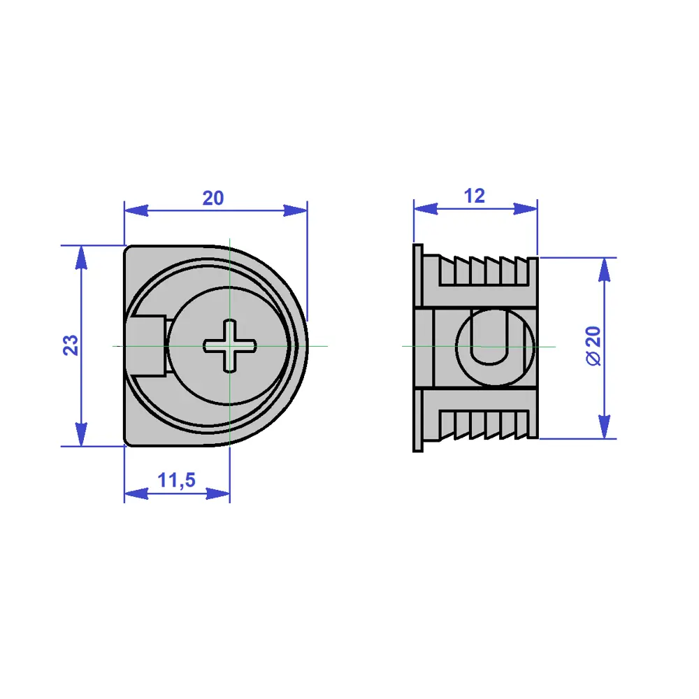 Эксцентрик 16 мм сталь цвет белый 4 шт Santreyd STLM-2108451 - Вид №1
