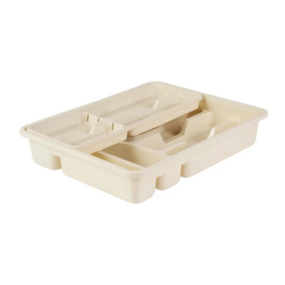 Лоток для столовых приборов двойной MIO, 40х31х7 см, цвет молочный Santreyd STLM-2051288