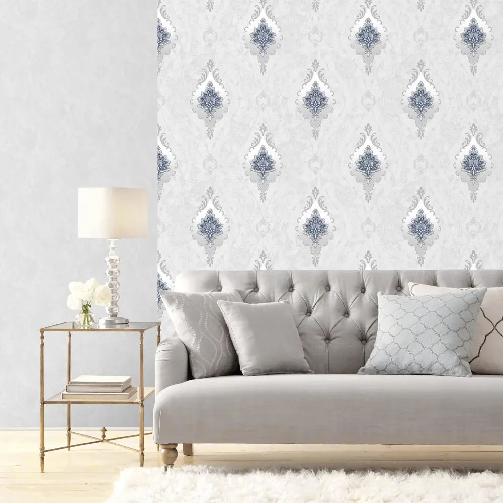 Erismann Firuze: Флизелиновые обои серые с вензельным узором 89350594 STLM-1363596 - Вид №4