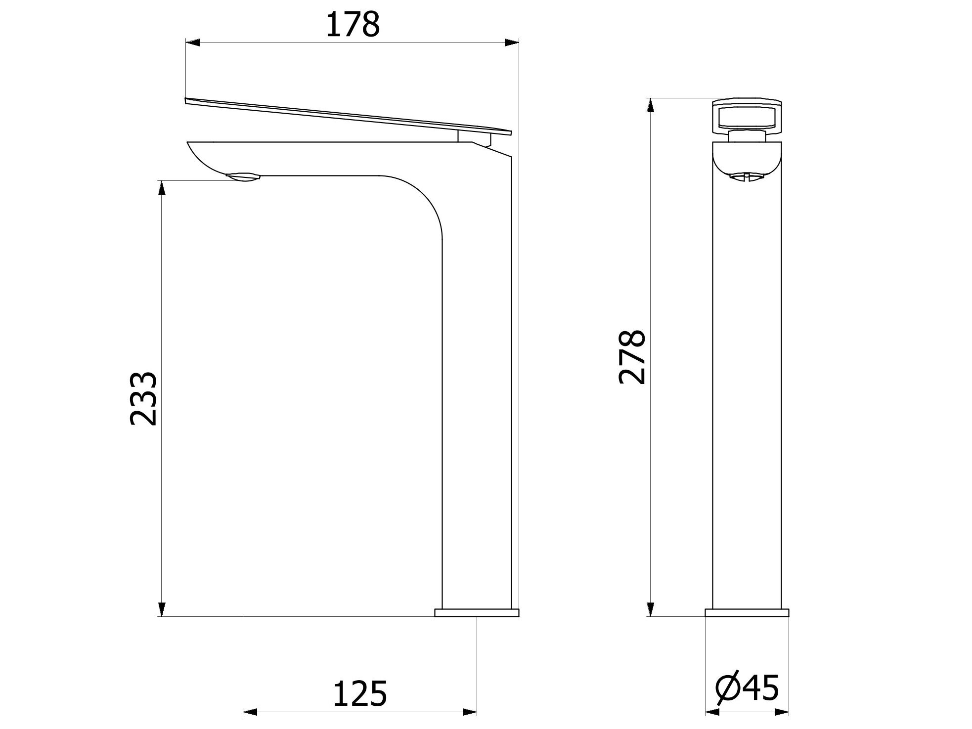 Смеситель для раковины с автоматическим сливом IB K2 ARCH-00110160 - Вид №5