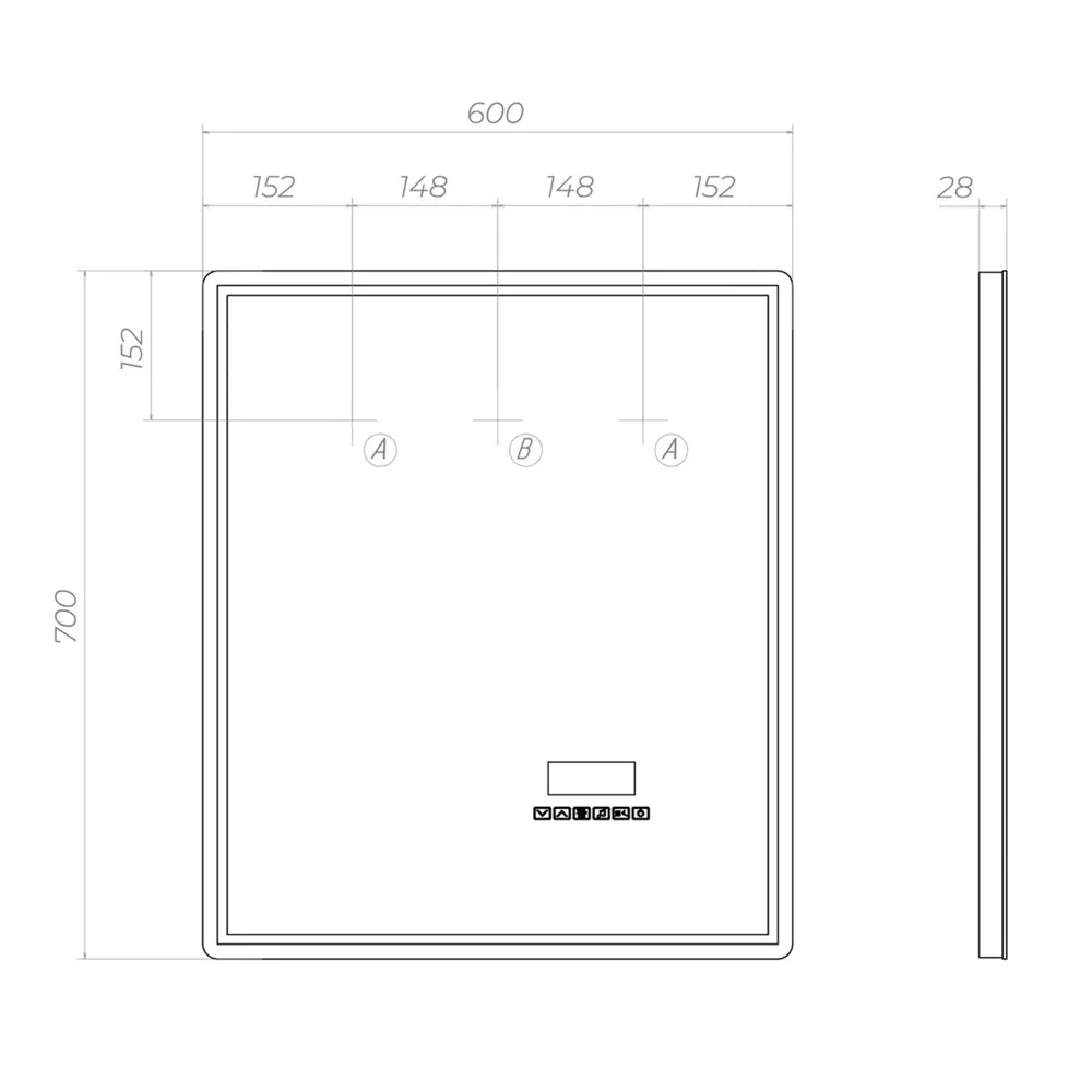 Зеркало Vigo Eva Media Voice с подсветкой и Bluetooth-колонкой 60x70 см 89415239 STLM-1576188 - Вид №9