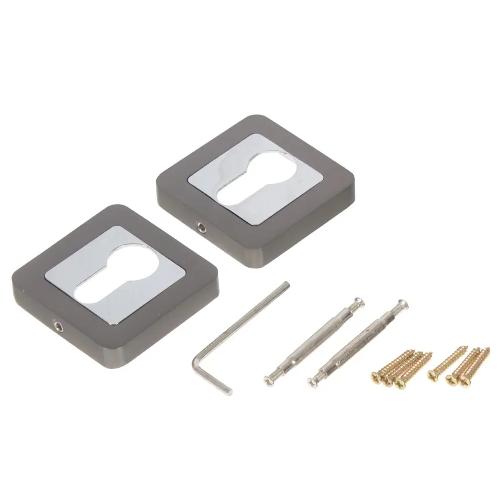 Накладка под цилиндр ET QR GR/CP-23 цвет графит/хром 2 шт Santreyd STLM-2081017 - Вид №1