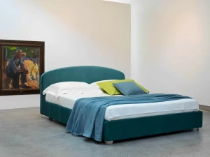 Casamania & Horm Мягкая двуспальная или односпальная кровать со съемным чехлом Linosa