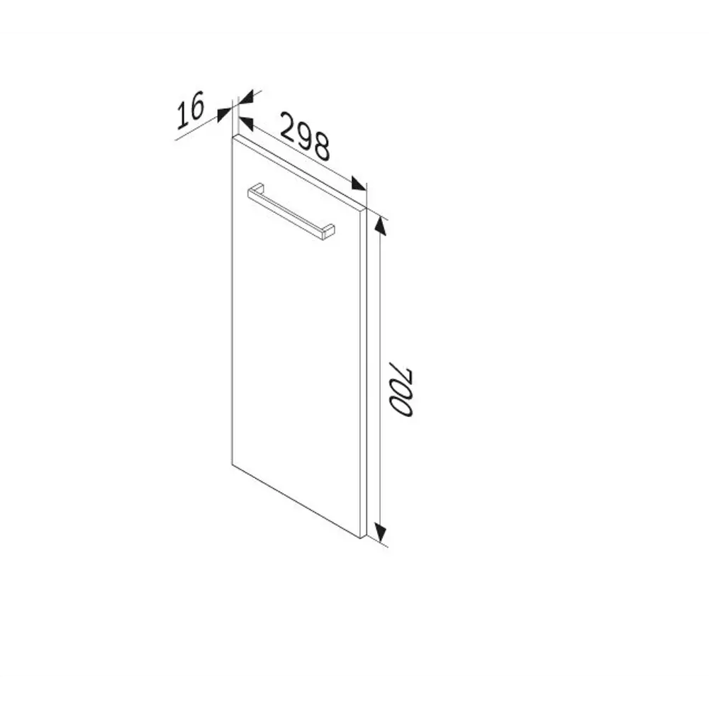Фасад для пенала подвесного AM.PM Force M9FFCF0301WM 70x30 см влагостойкая ЛДСП цвет белый STLM-2151522 - Вид №11