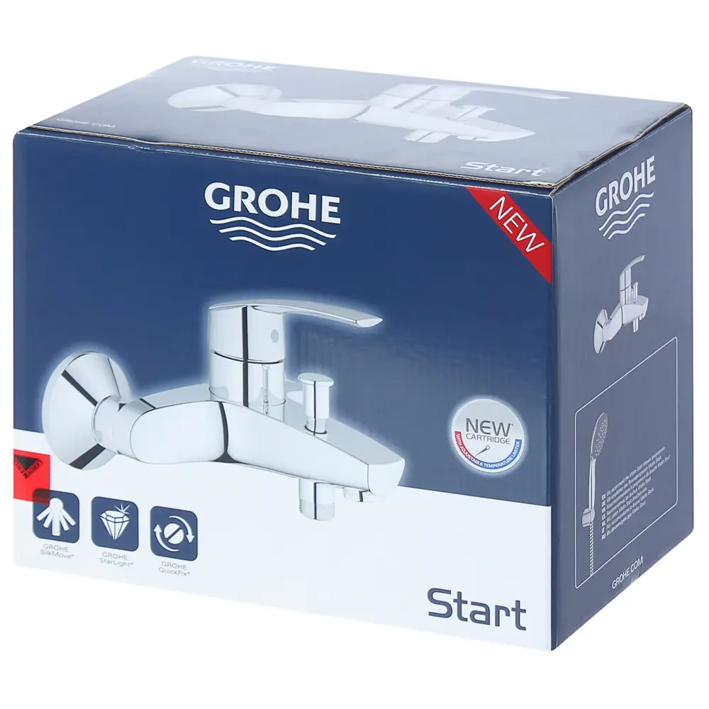 Смеситель для ванной Grohe Start 32278001 однорычажный, цвет хром STLM-2132190 - Вид №3