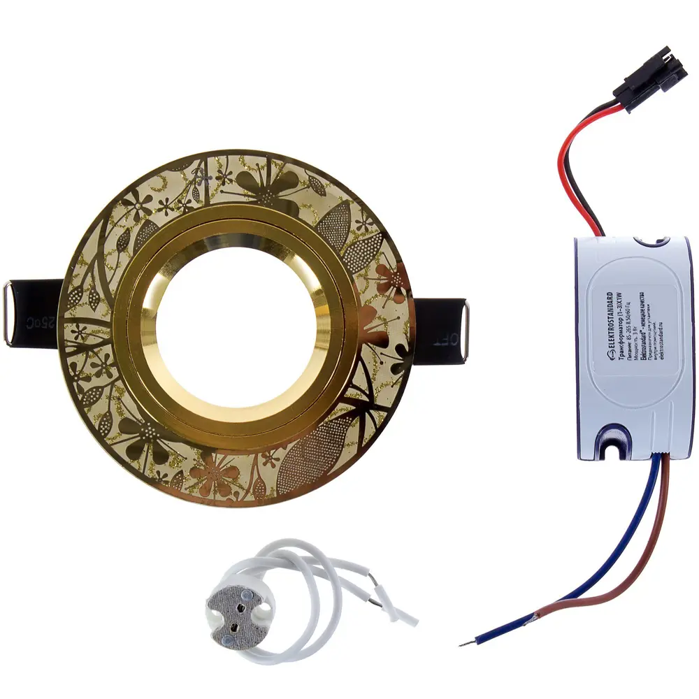 Спот встраиваемый Segreto, GU5.3, 50 Вт, цвет золото Elektrostandard STLM-2092386 - Вид №2