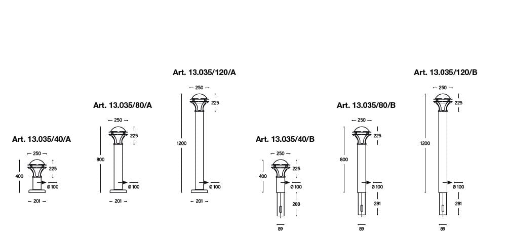 Металлический световой столб Aldo Bernardi лоджия ARCH-00136830 - Вид №2