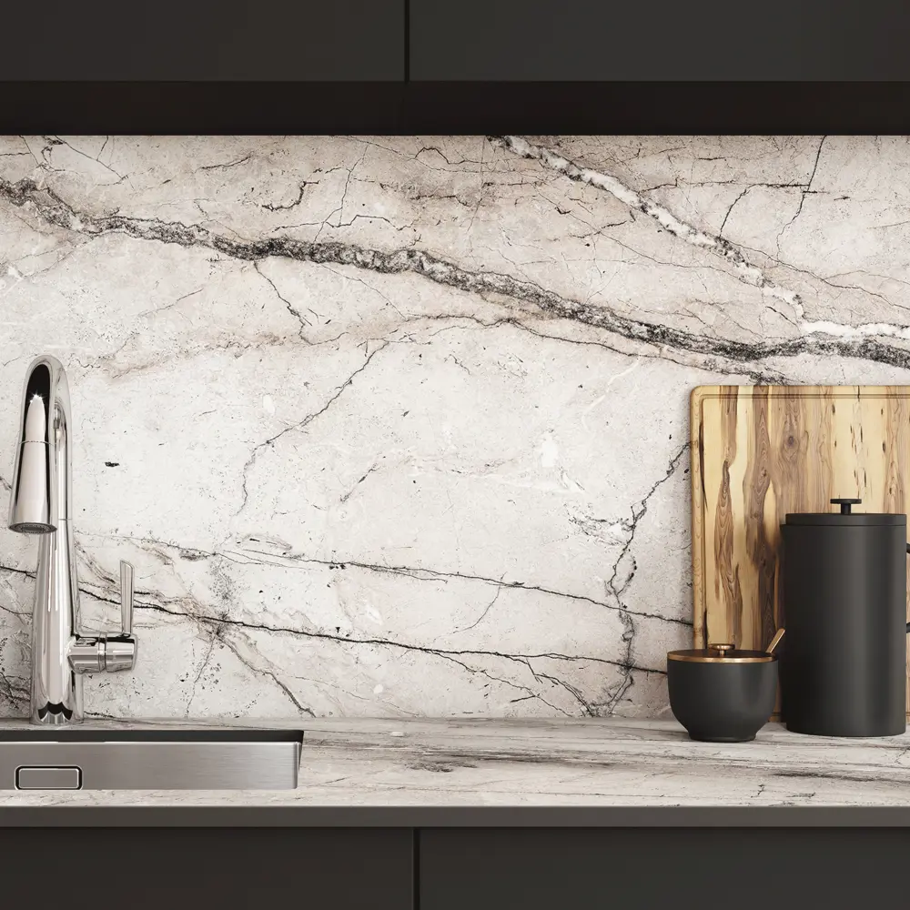 Стеновая панель Мугла 240x0.4x60 см HPL-пластик цвет серо-белый 86821742 STLM-2125767 Santreyd  - Вид №4