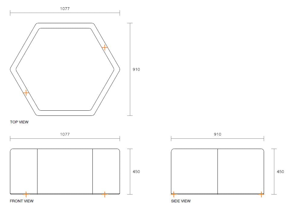 Бетонная шестиугольная плантатор SIT Vida ARCH-00007052 - Вид №1