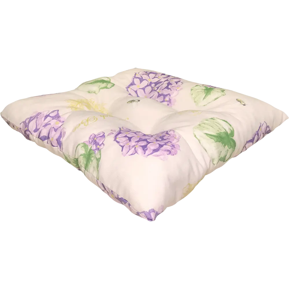 Подушка для стула «Сиреневый сад» 40х40 см цвет сиреневый/зелёный Santreyd STLM-2140187 - Вид №1