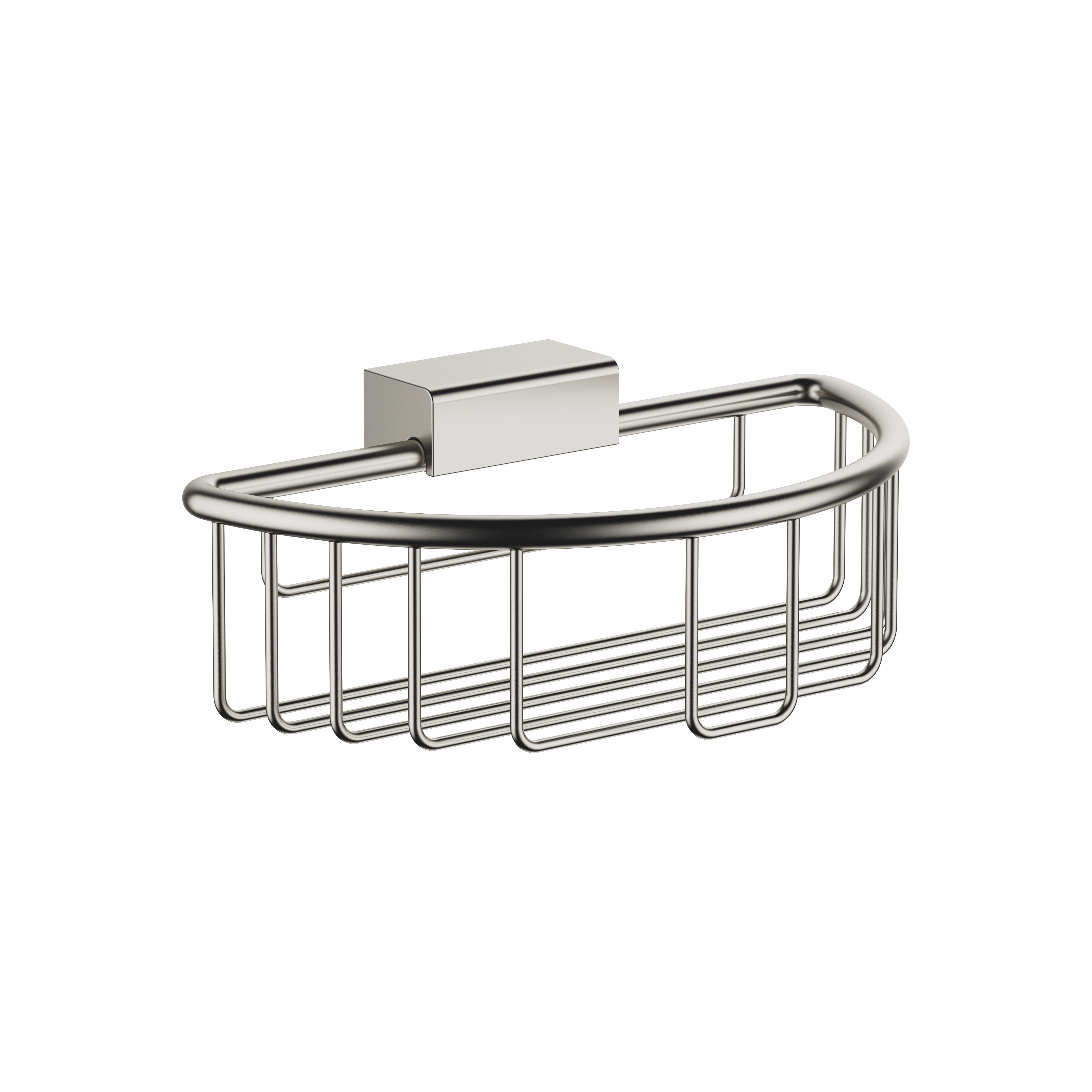 Душевая корзина для настенного монтажа - матовая платина