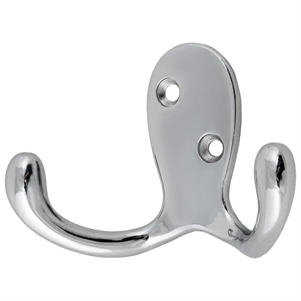 Крючок двухрожковый Модерн LK0202CH, металл, цвет хром LAMPLANDIA STLM-2158208