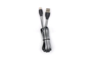 17858515 USB-кабель AM-8pin 1,2 метра, 2.4A, силикон, плоский, серый, 23750-BL-652BK BYZ