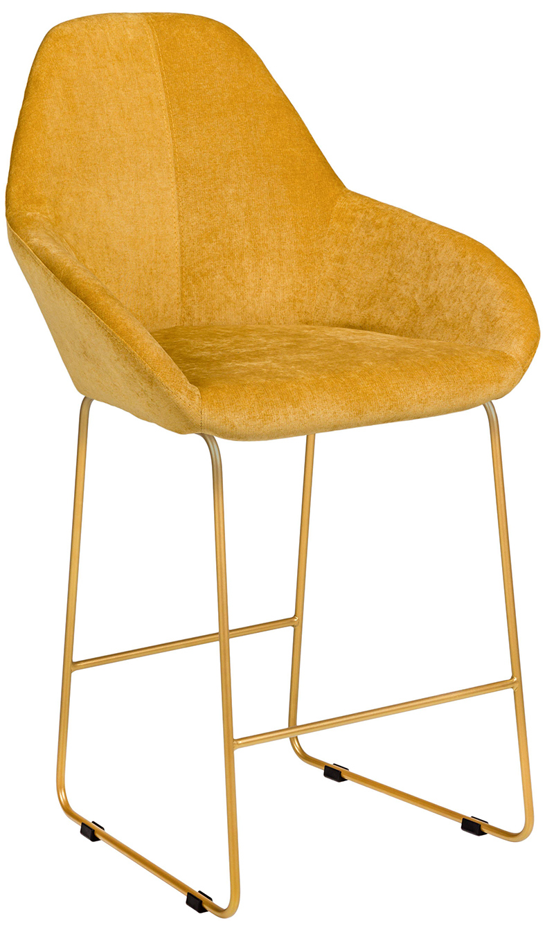 91063267 Барный стул Kent 58.5x101x59.5 см цвет желтый/золотой STLM-0463906 R-HOME