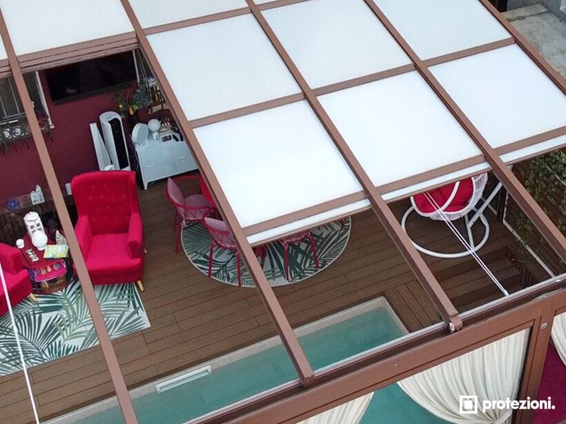 Навесная крыша с люком холодного среза Protezioni ARCH-00075502 - Вид №4