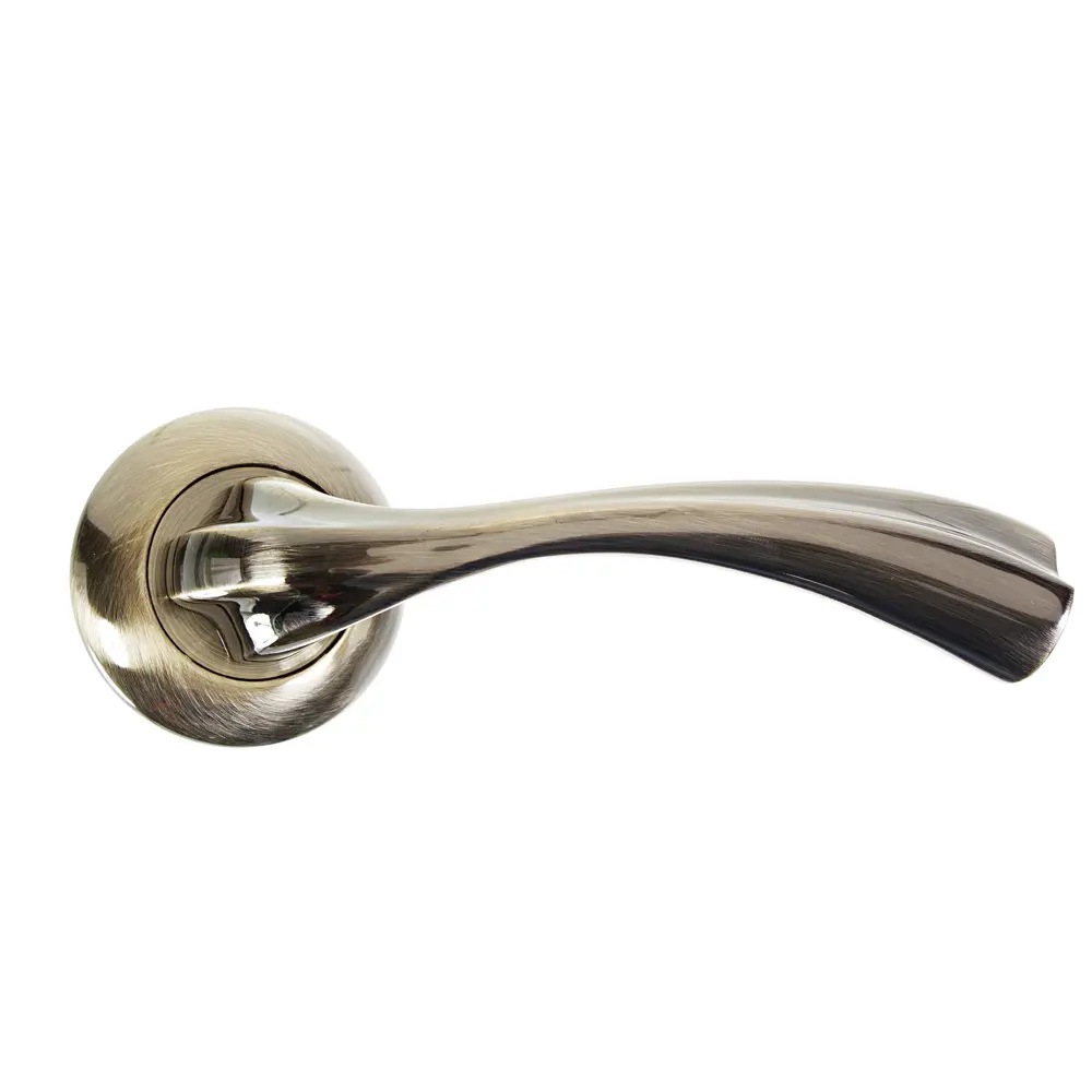 Ручки дверные на розетке Kerron DR7170, ЦАМ, цвет старая бронза STLM-2119210