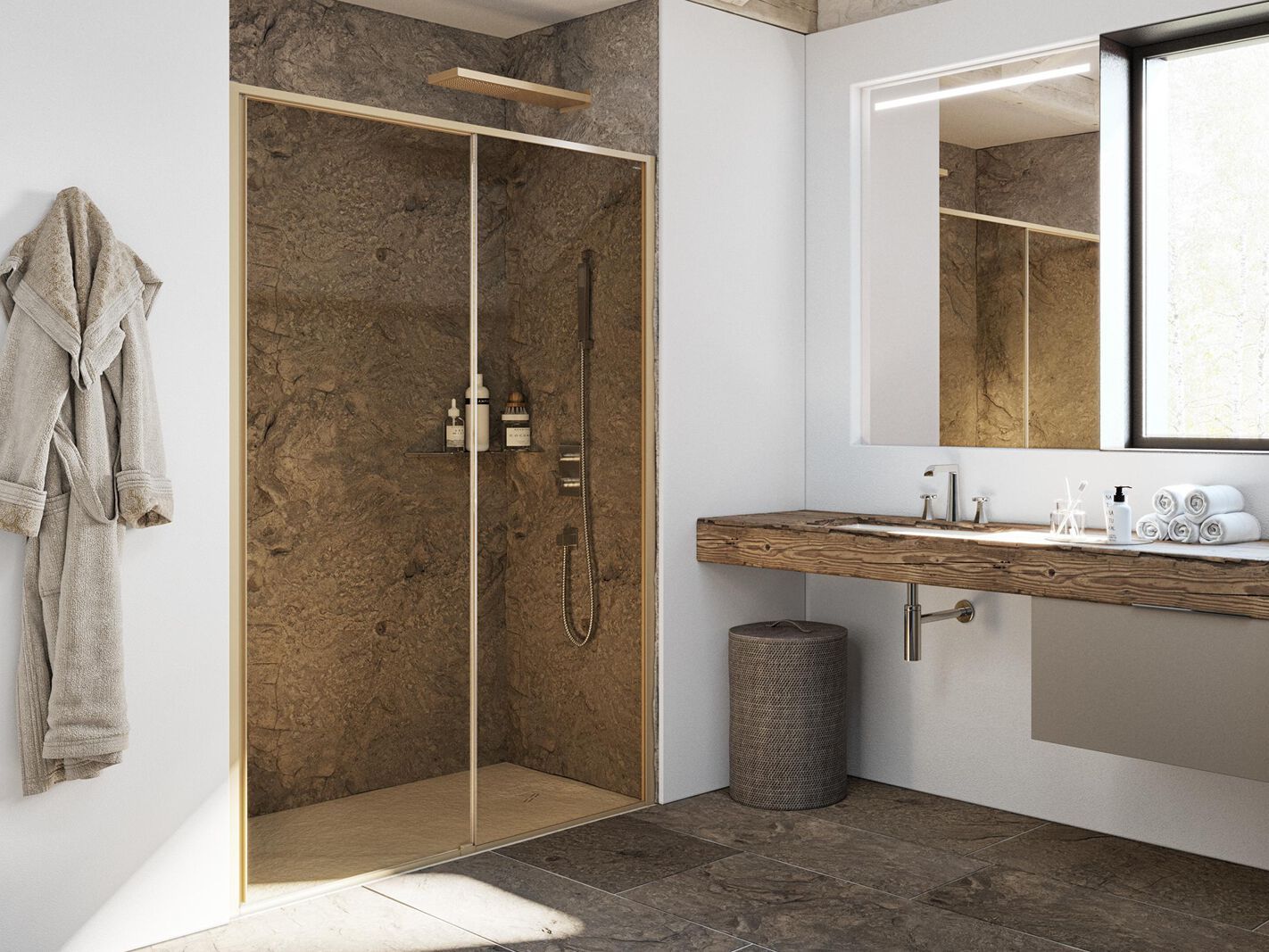 Душевая кабина из закаленного стекла с раздвижной дверью RELAX Calamo ARCH-00005784