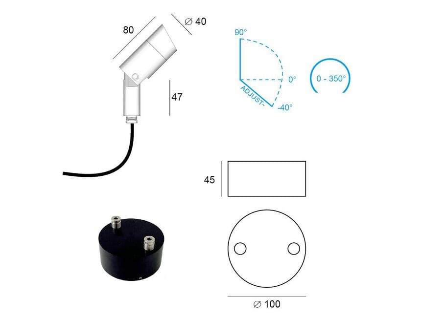 Анодированный алюминиевый светодиодный напольный прожектор BEL-LIGHTING Lena ARCH-00120026 - Вид №2