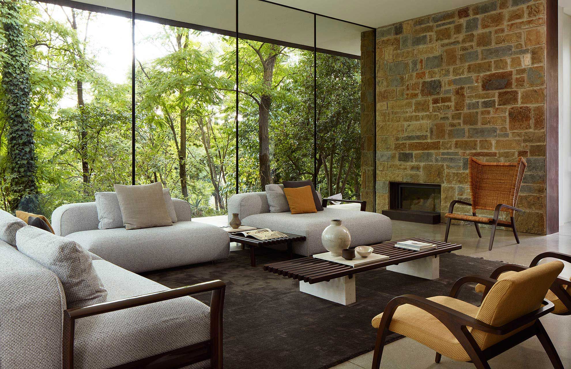 Ткань сад стул с подлокотниками Exteta Franco Albini Re-edition ARCH-00095404 - Вид №13