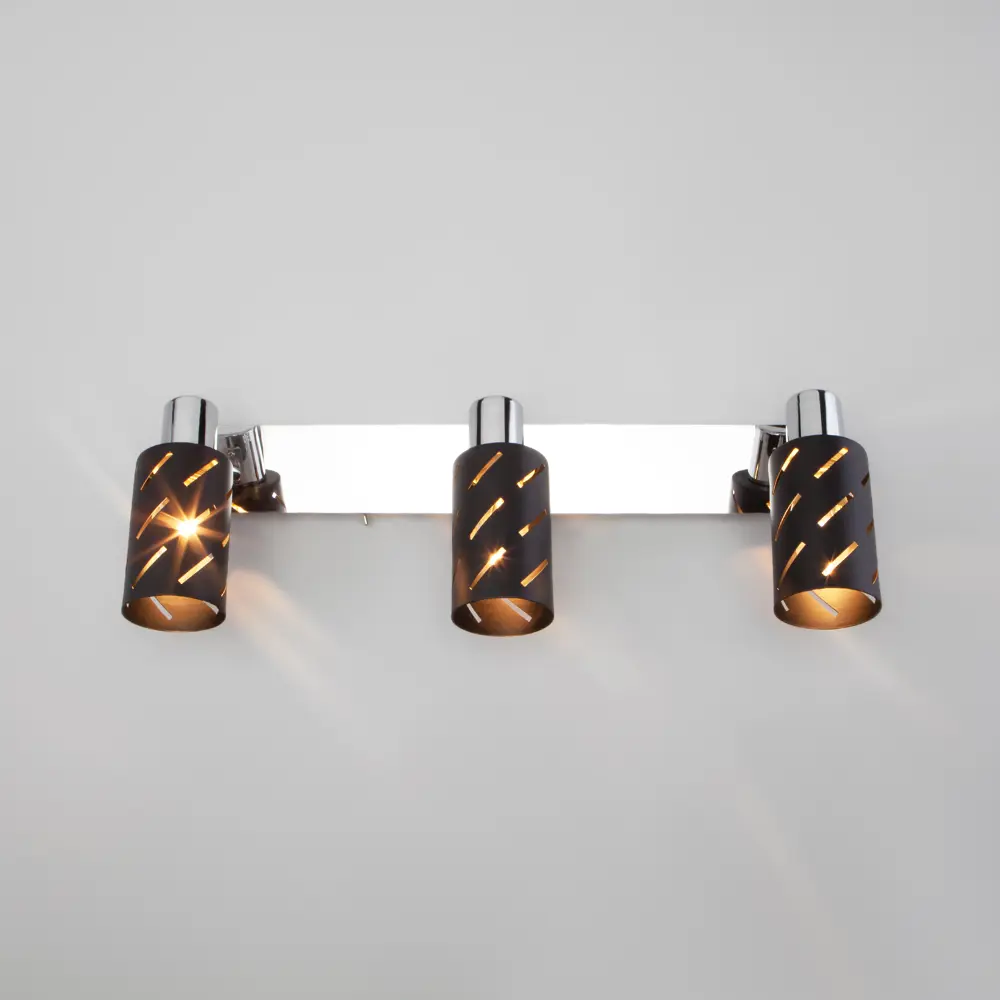 Спот поворотный Eurosvet 20090/3 8 м² 3 лампы цвет черный/хром STLM-2136783 - Вид №2