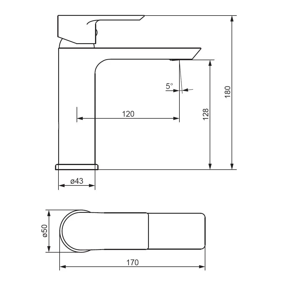 Смеситель для раковины Damixa Fortuna 450210000LM однорычажный цвет хром STLM-2100954 - Вид №4
