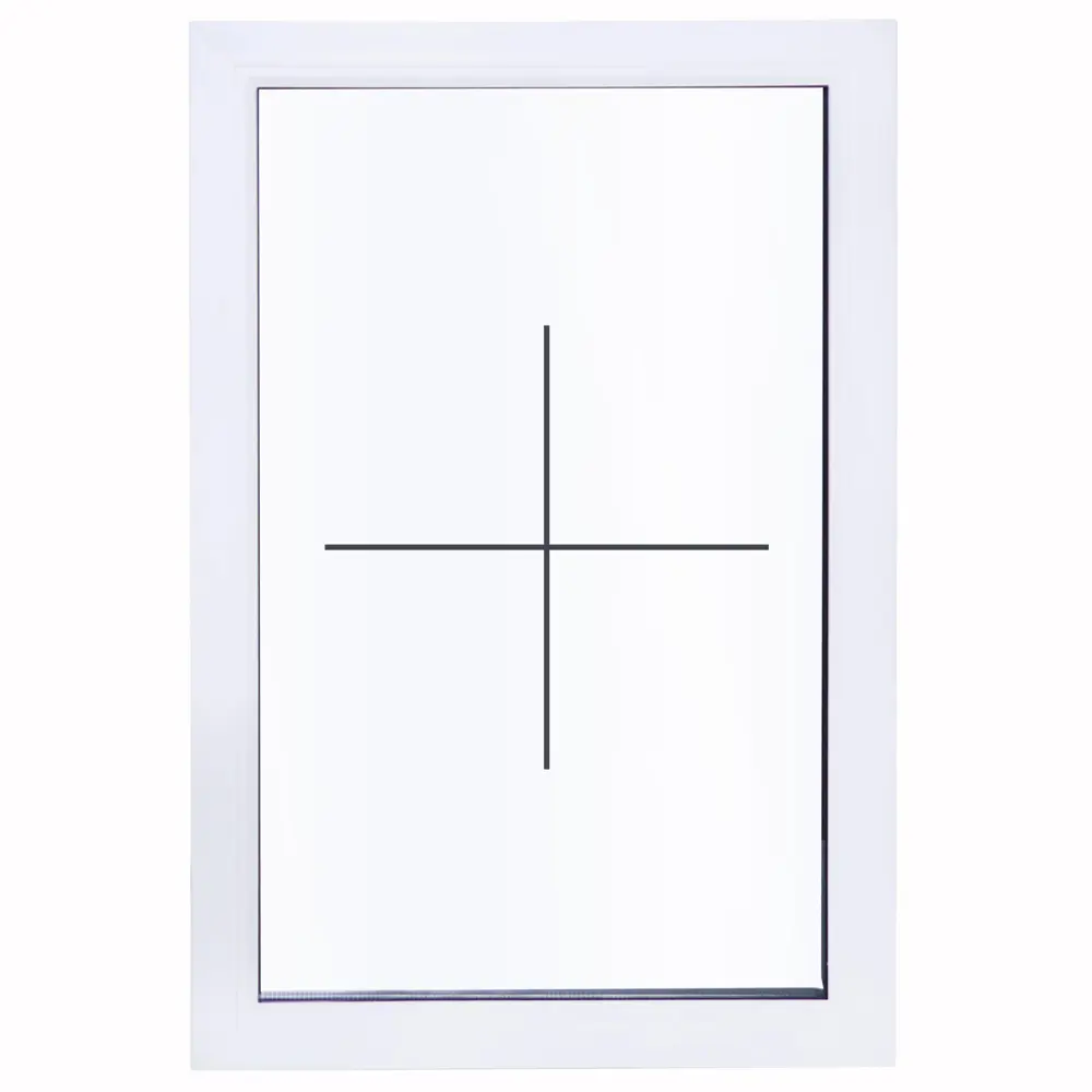 Глухое пластиковое окно Veka 870×600 мм с однокамерным стеклопакетом 83117314 STLM-0039119