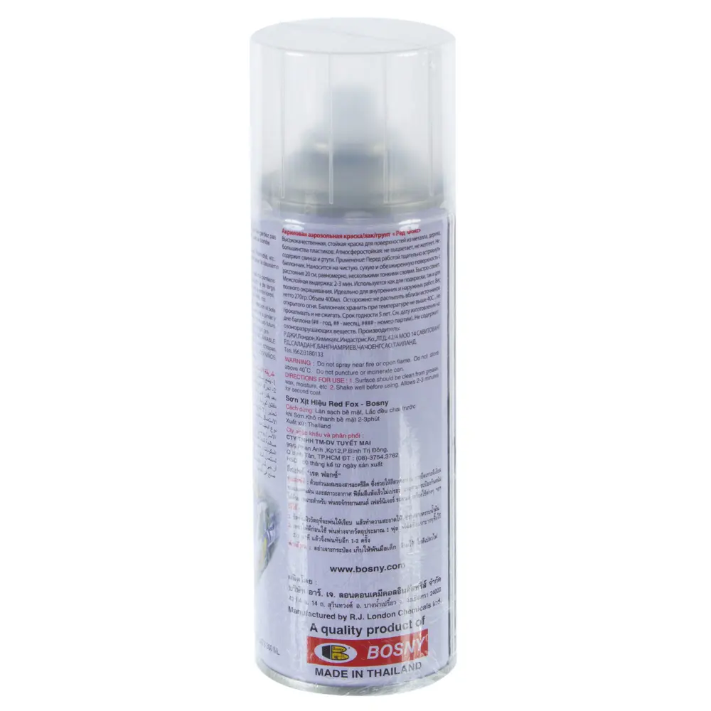 Лак аэрозольный Red Fox Bosny глянцевый прозрачный 400 мл 13398361 STLM-2169071  - Вид №1