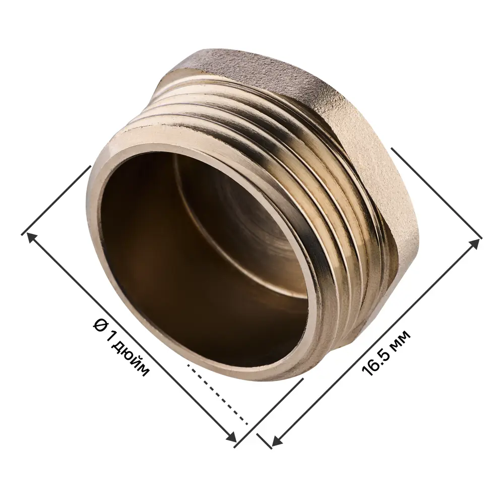Заглушка MONLID 1" НР мм никелированная латунь STLM-2088219