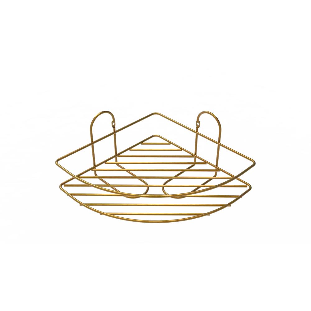 Полка для ванной Lemer Nil одноярусная 23x23 см металл цвет золото STLM-2177774 - Вид №6