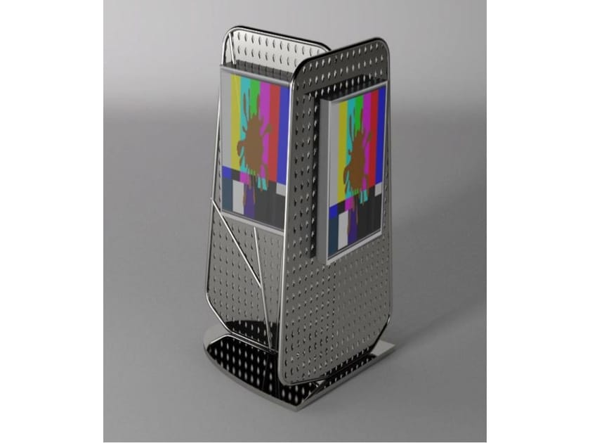 Трехфазный цифровой Тотем из оцинкованного листа Viscio Urban Design зеленый ARCH-00107338