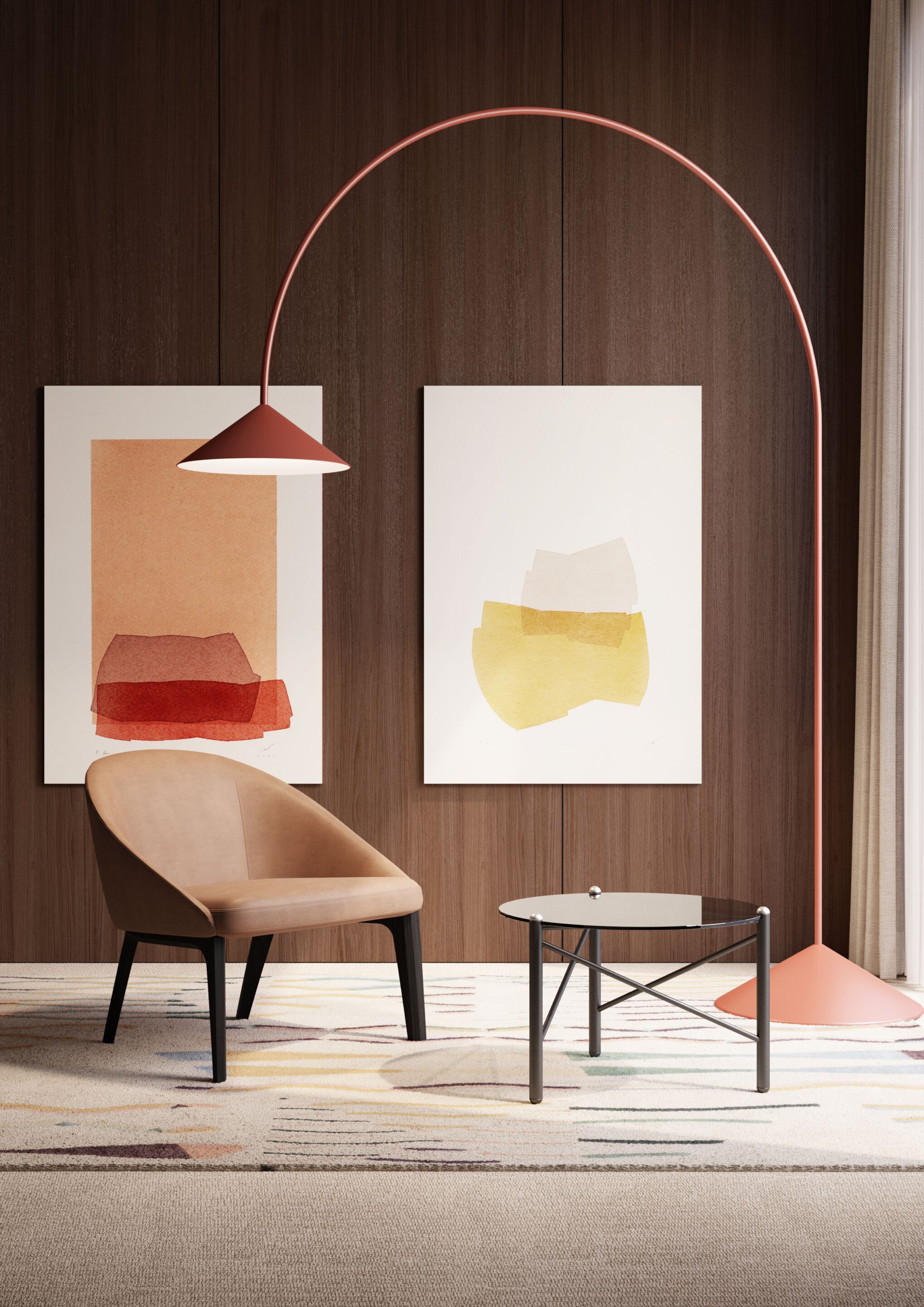 Круглый Хрустальный журнальный столик BBB VITRUVIO ARCH-00123926 - Вид №8