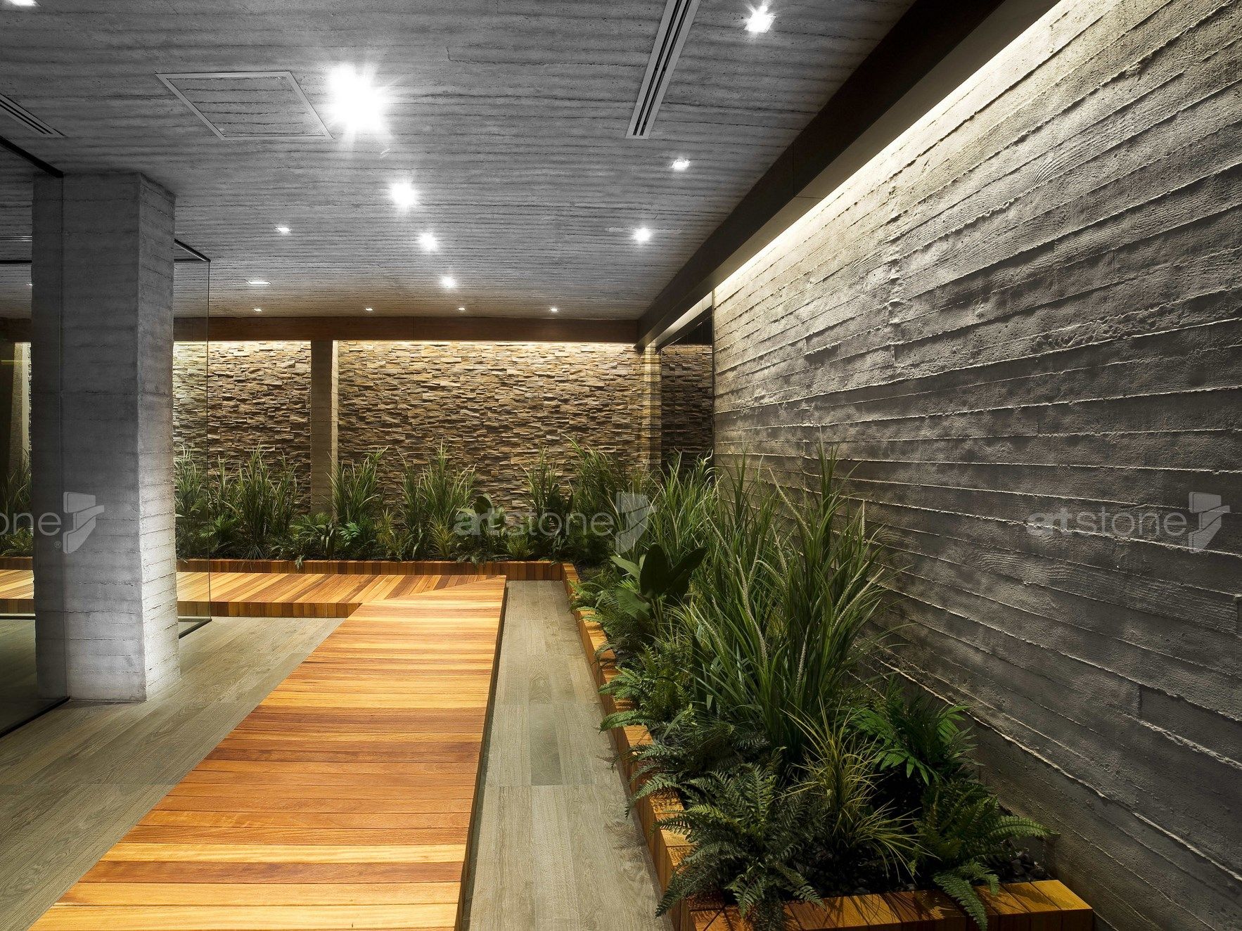 Трехмерное покрытие из стекловолокна для внутреннего / наружного применения с эффектом цемента Artstone Panel Systems HORMIGON ARCH-00102888 - Вид №1