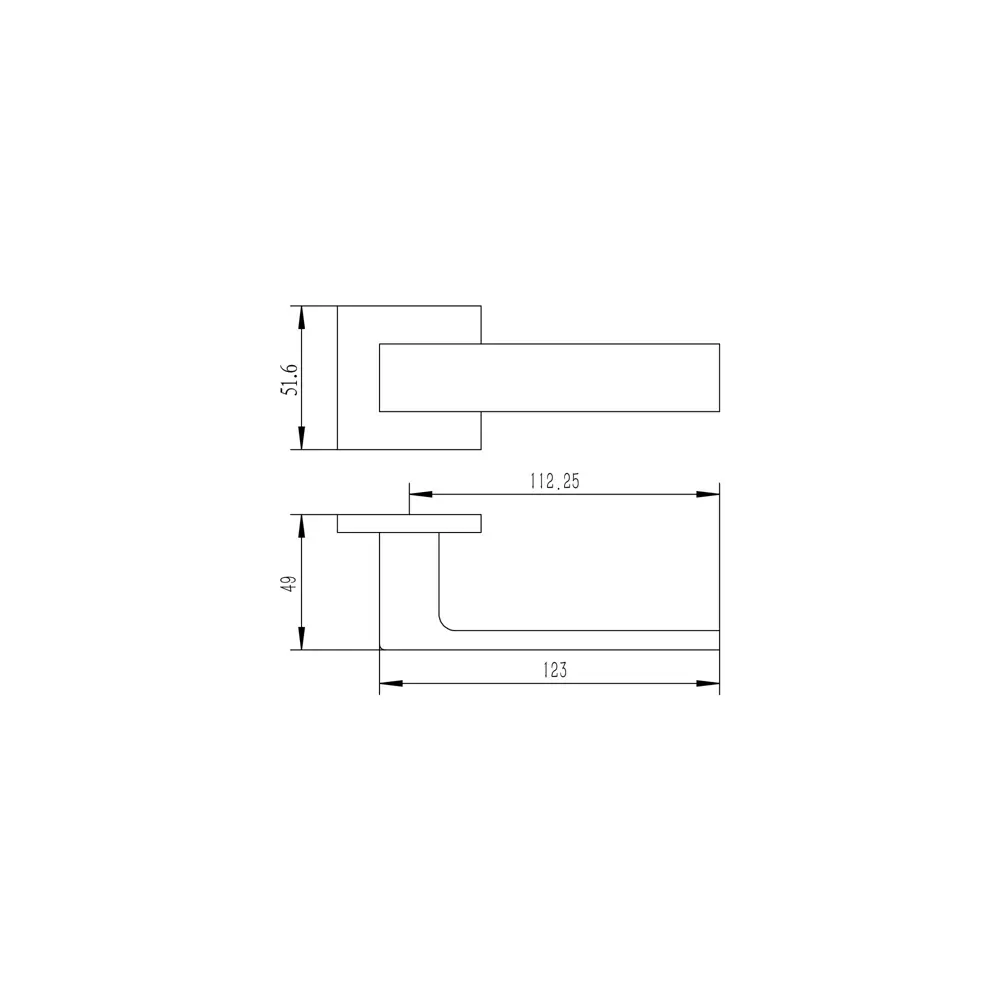 Дверная ручка на розетке Edson EDS-25-Q2 без запирания цвет белый 89456842 STLM-2111691  - Вид №4