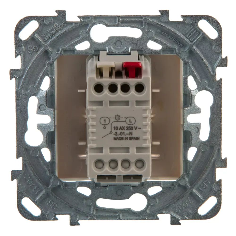 Выключатель встраиваемый Systeme Electric Unica 1 клавиша с подсветкой, цвет бежевый STLM-2159318 - Вид №4