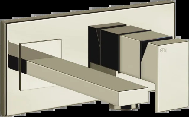 Смеситель для умывальника 44834 720 Gessi Rettangolo НИКЕЛЬ PVD