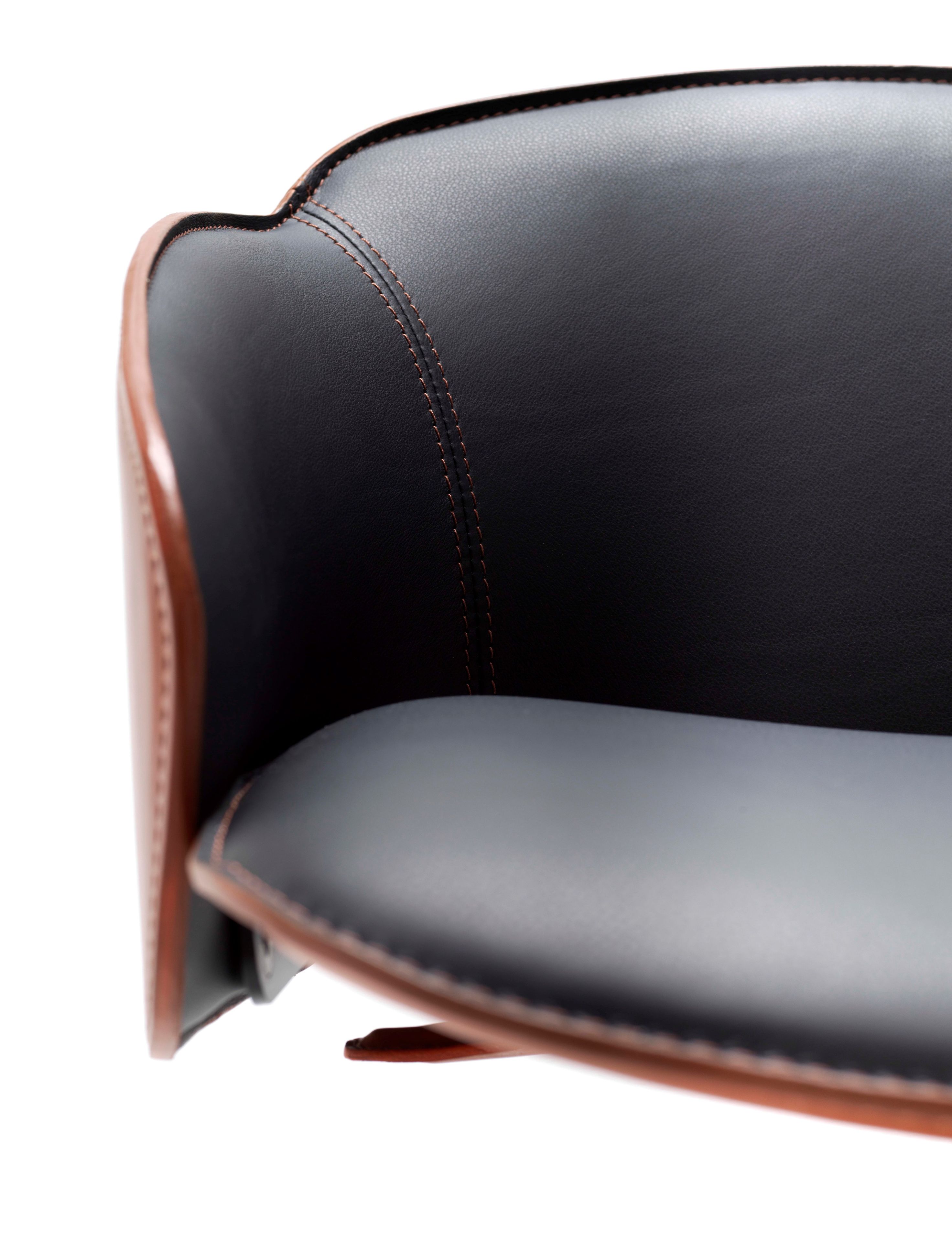 Кожаный стул с подставкой для ног Fasem Electa ARCH-00063216 - Вид №11