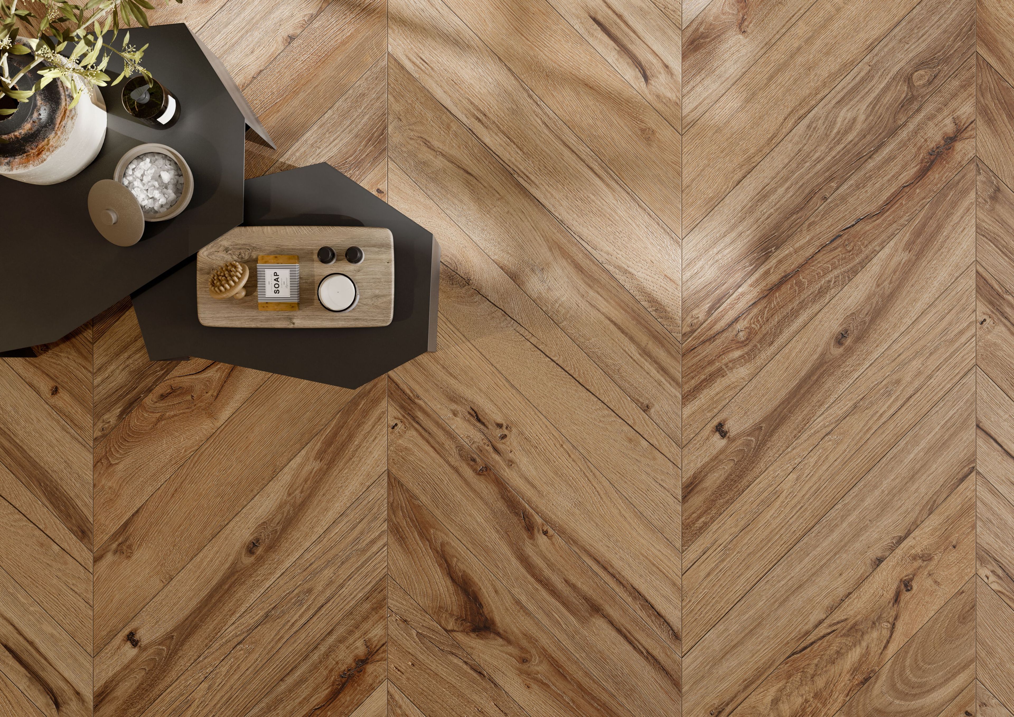 Пол из керамогранита под дерево Ceramica Rondine CHEVRON XL ARCH-00132182 - Вид №2