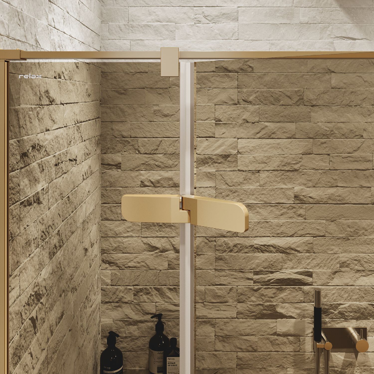 Хрустальная ниша душевая кабина с распашной дверью RELAX шарнир ARCH-00122057 - Вид №1