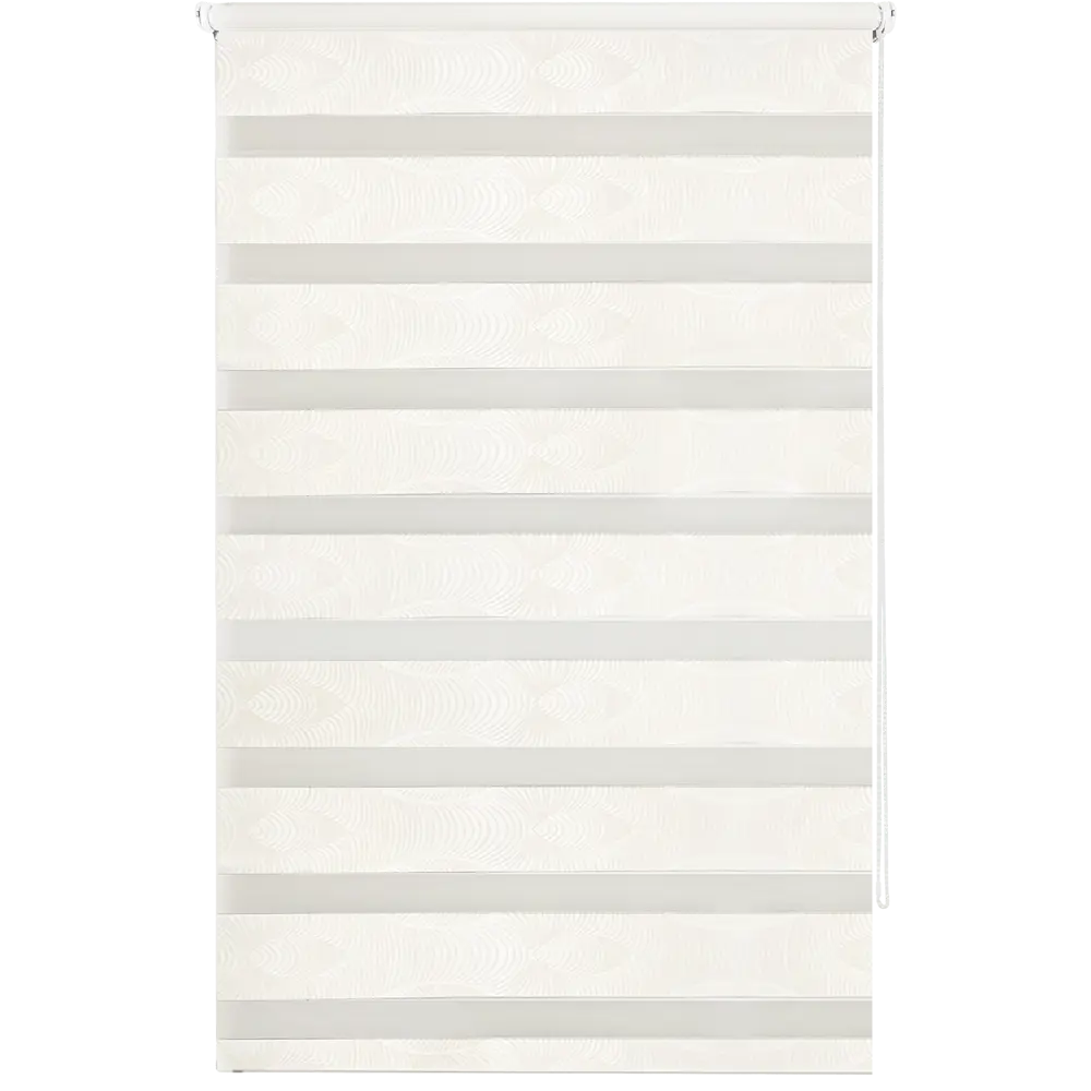 Штора рулонная день-ночь Miamoza Sound Wave 60x160 см, цвет белый 82614478 STLM-2197423 Santreyd