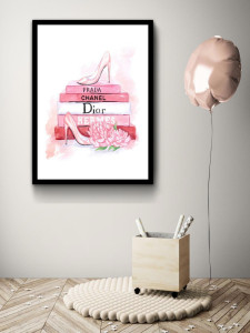90062850 Постер Просто Постер Модные розовые туфли 90x120 в подарочном тубусе Металл STLM-0098414 ПРОСТОПОСТЕР