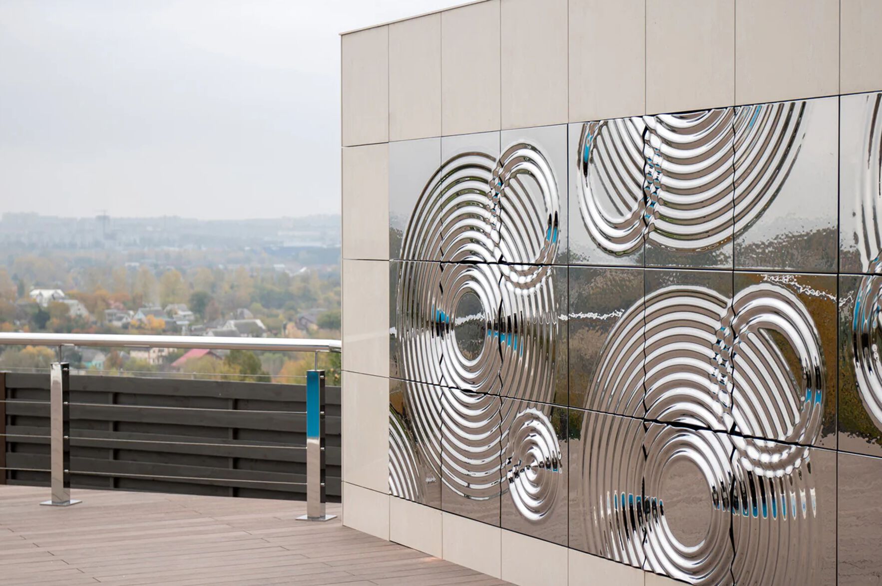 Декоративная стеклянная панель PlusObject Interference ARCH-00023701 - Вид №2