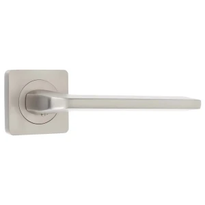 Ручка дверная на розетке КЕРАСКО ЦАМ гальваническое покрытие цвет никель суперматовый